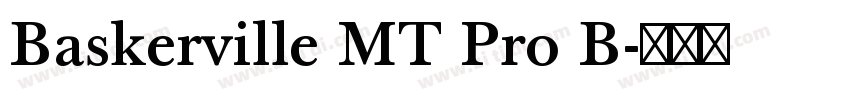 Baskerville MT Pro B字体转换